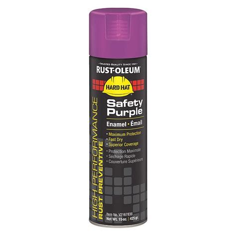 Rust-Oleum Rust Preventative Spray Paint, Safety Purple, Gloss, Solvent ...