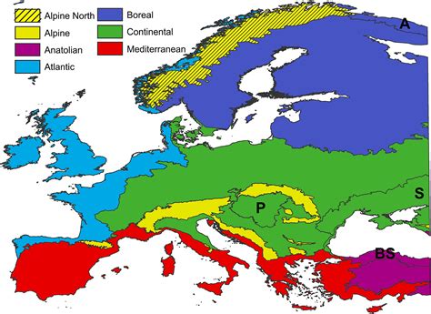 Simple Climate Map Of Europe