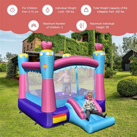 Buy HONEY JOY Inflatable Bounce House, 3-in-1 Princess Themed Jump n ...