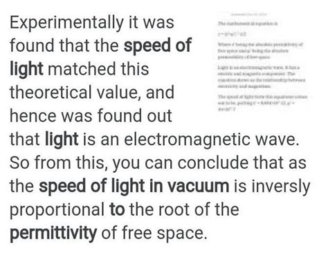 Derive the relation between permittivity vacuum, permeability of vacuum ...