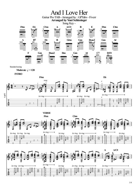 And I Love Her Chords Kurt Cobain