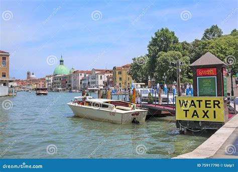 Pier of Water Taxi in Venice Editorial Image - Image of sail, boat ...