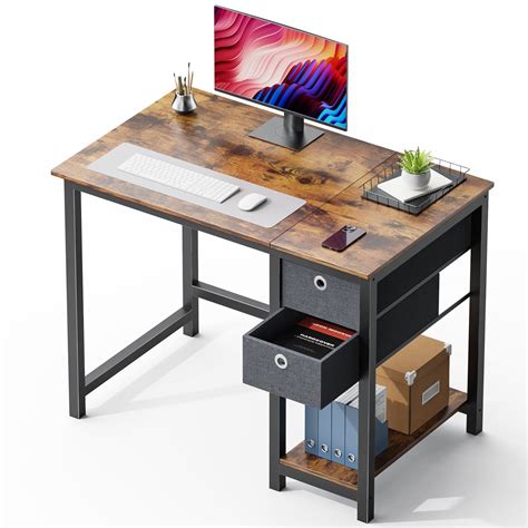 EDX Computer Desk with Drawer 40 Inch PC Table Study India | Ubuy