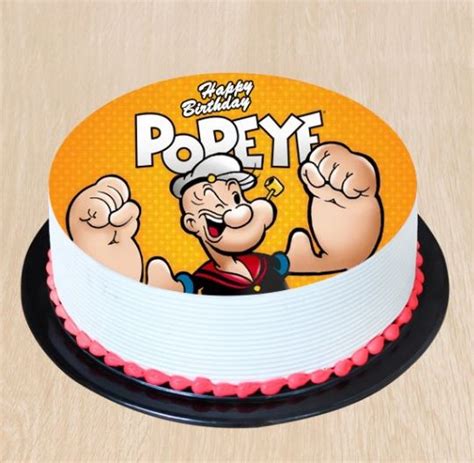 Strong Popeye Photo Cake– Bloomsvilla