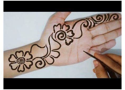 very easy mehandi design of front hand - Brainly.in