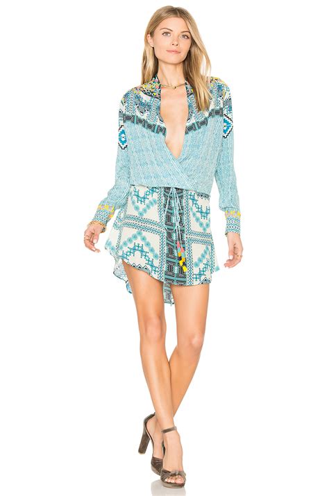 ROCOCO SAND Printed Mini Dress in Green | REVOLVE