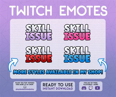 SKILL ISSUE Emote | Static Red Text Emote | No Skill Emote, Skill Issues Emote, Red Skill Issue ...