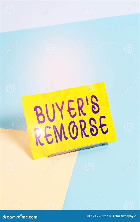Handwriting Text Writing Buyer Remorse. Concept Meaning a Feeling of ...