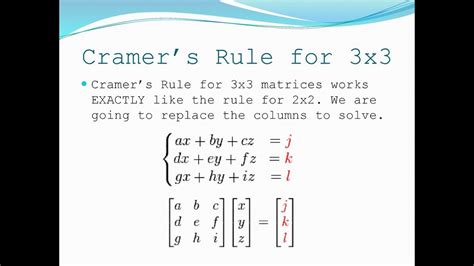 Image result for Using Cramer's Rule On 3X3 Matrices