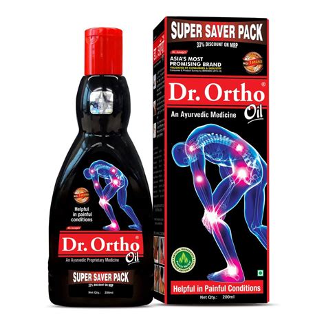 Dr.Ortho Ayurvedic Pain Relief Oil for Joints Pain, Knee & Back Pain ...