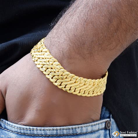 1 Gram Gold Forming Wave Design Best Quality Gold Plated Bracelet - St ...