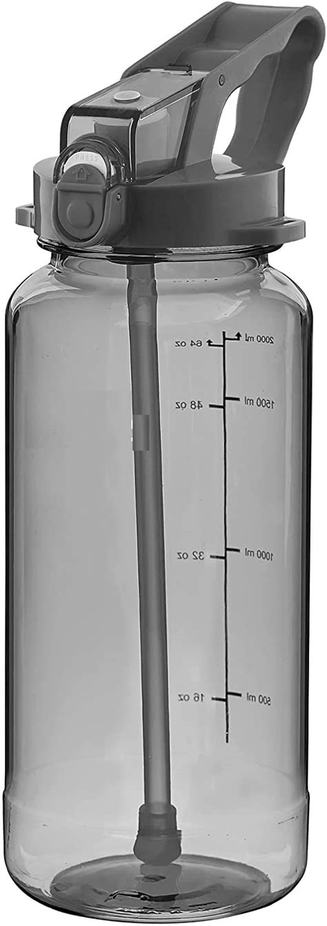 Delzon 2 liter Water Bottle With Strap, Straw And Bpa Free Material ...