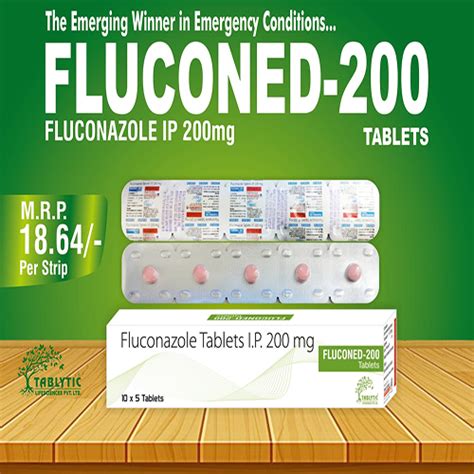Fluconed 200 Tablets - Fluconazole Tablets I.P. 200 mg - Tablytic ...