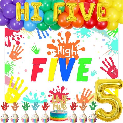 Kreat4joy Hi Five Birthday Party Decorations, 5th Birthday India | Ubuy