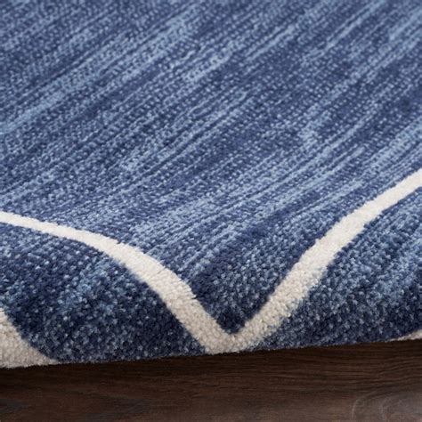 Nourison Nourison Essentials 2 X 8 (ft) Navy/Ivory Indoor/Outdoor Solid ...