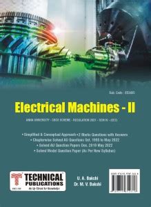 Electrical Machines - II for BE Anna University R21CBCS (IV - EEE ...