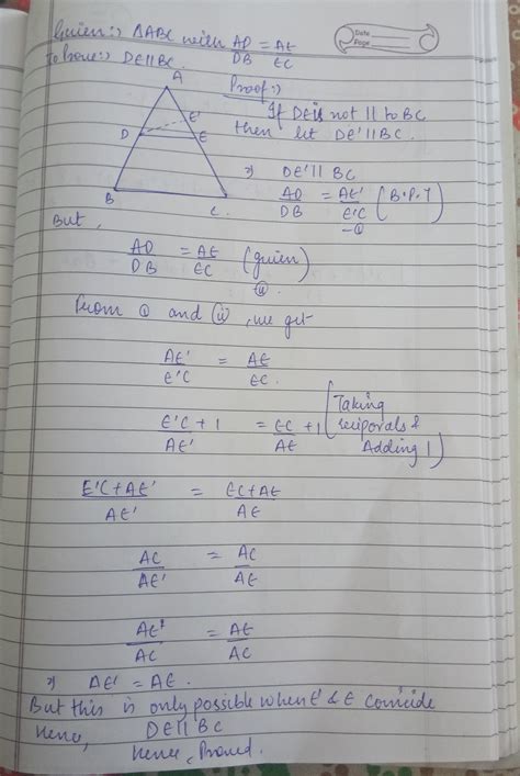 Prove converse of thales theorem. - Brainly.in