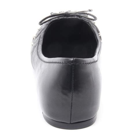B3930 ballerina donna CAR SHOE scarpa nera borchie shoe woman