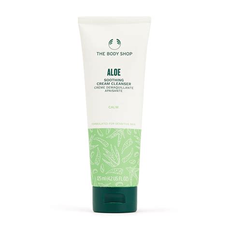 The Body Shop Vegan Aloe Soothing Cleansing Cream for Sensitive Skin ...