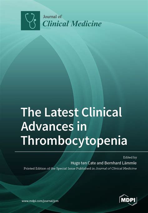 The Latest Clinical Advances in Thrombocytopenia | MDPI Books