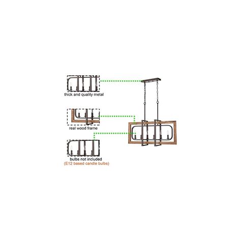 DEYNITE Farmhouse Wood Chandelier for Kitchen Island | Ubuy India