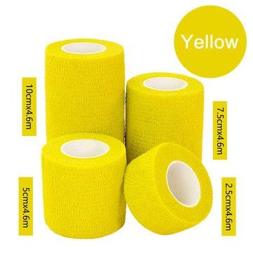 Generic Yellow Self-Adhesive Sport Pet Support Elastic Bandage Finger ...