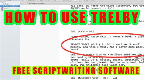 Image result for How to Use Trelby Script Writing