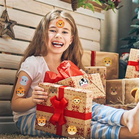 Buy 600 Pieces Jungle Animal Stickers Roll 1.5 Inch Zoo Animal Stickers ...