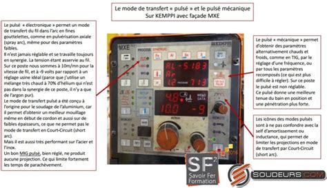 Paramètres de soudure en MAG pulsé