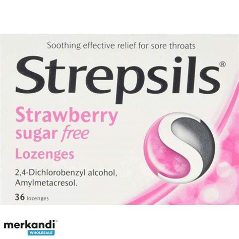 Strepsils Strawberry Sugar Free Lozenges 36ct - United Kingdom, New ...