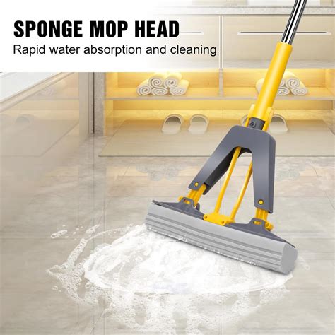 Nolopau Self Squeeze Sponge Mop with Stainless Steel India | Ubuy