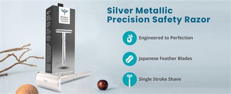 Bombay Shaving Co Silver Metal Precision Safety Razor for Men