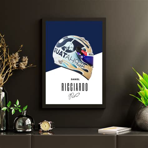 Daniel Ricciardo Helmet Theme Poster/Frame/Canvas – BanterBox