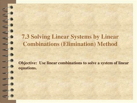 How to Do Linear Combination Method 的图像结果