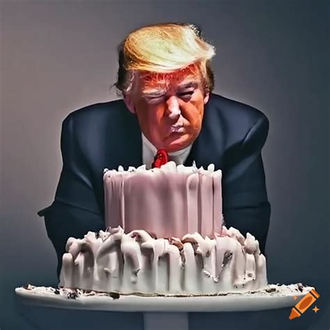 Celebrity donald trump wishing happy birthday on Craiyon