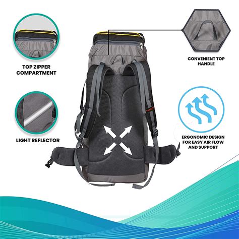 Trawoc Travel Backpack (65Ltr) | With Shoe Compartment | Trekking ...