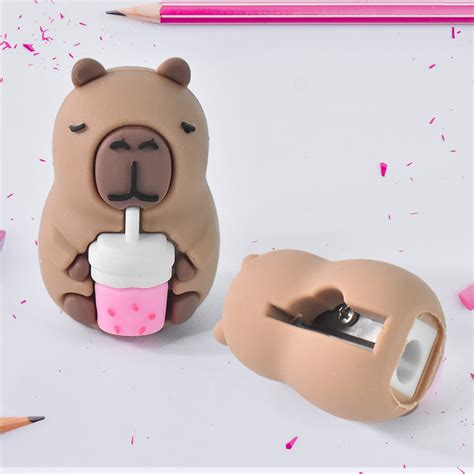 Cartoon Shape Pencil Sharpener with Built-In Eraser (1 Pc) – DeoDap