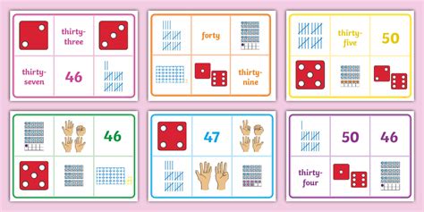 👉 Representing Numbers to 50 Bingo Activity