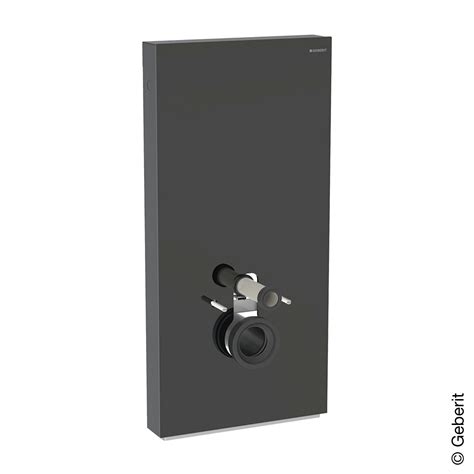 Geberit Monolith Plus Module sanitaire H: 114,5 cm, pour cuvette suspendue noir/chrome noir ...