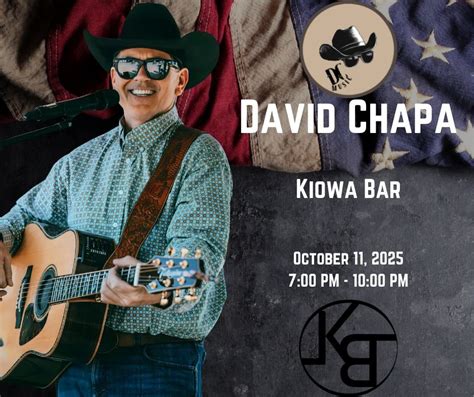David Chapa at Kiowa Bar, Kiowa Bar, 11 October 2025 | AllEvents