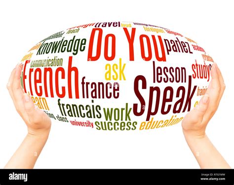 Do You Speak French word cloud hand sphere concept on white background ...