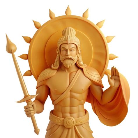 A statue of an indian with a sword in his hand | Premium AI-generated PSD