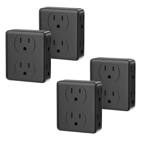 Outlet Extender, HICITY Multi Plug Outlet with 6 Electrical Outlets ...