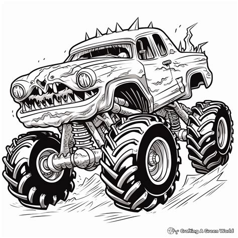 Monster Truck Coloring Pages - Free & Printable!