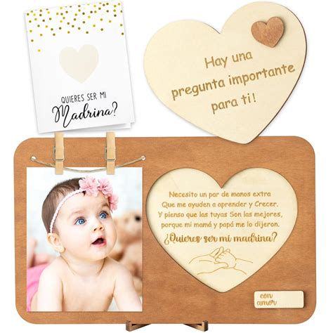 Amazon.com: CJiangpo Will You Be My Godmother Proposal Gift Picture Frame Set, Madrina Proposal ...