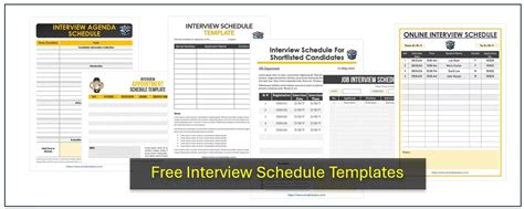 Sample Interview Schedule 的图像结果