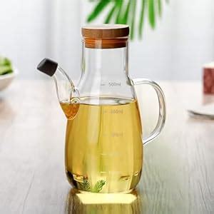UMAI Glass Oil Dispenser With Leakproof Bamboo Lid | Container Bottle ...