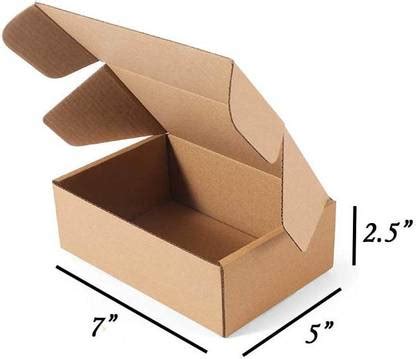 MM WILL CARE Self-Locking Box Craft Paper 3 Ply E-Fluet Size: 7 X 5 X 2 ...