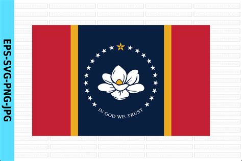 Mississippi State Flag the Magnolia Stat Graphic by TGT Designs ...