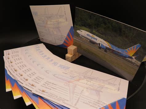 Allegiant Air Boeing 737 MAX 8-200 Set of 25 Airplane Trading Cards - 2 ...